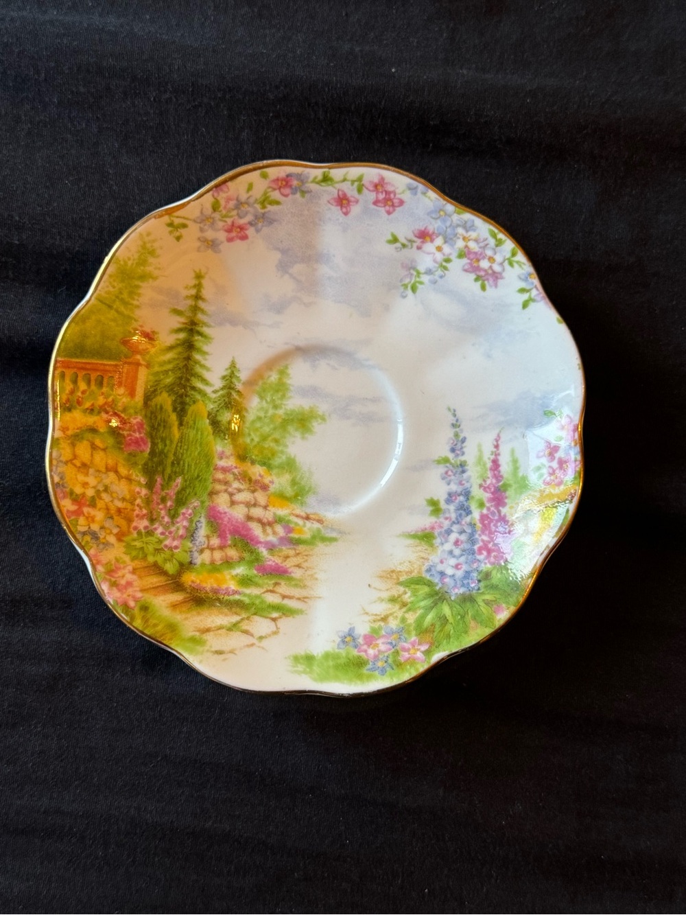 Vintage Royal Albert England Bone China Kentish Rockery 5 Inches Saucer